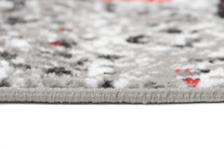 Vloerkleed Maya Grijs Rood Gewreven