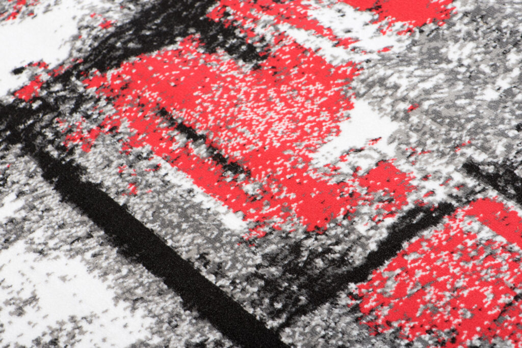 Vloerkleed Maya Grijs Rood Gewreven