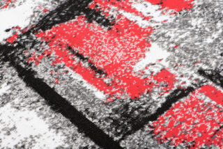 Vloerkleed Maya Grijs Rood Gewreven