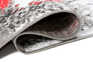 Vloerkleed Maya Grijs Rood Gewreven