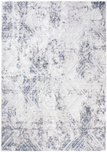 Vloerkleed Sky Blauw Creme Vintage Diamanten