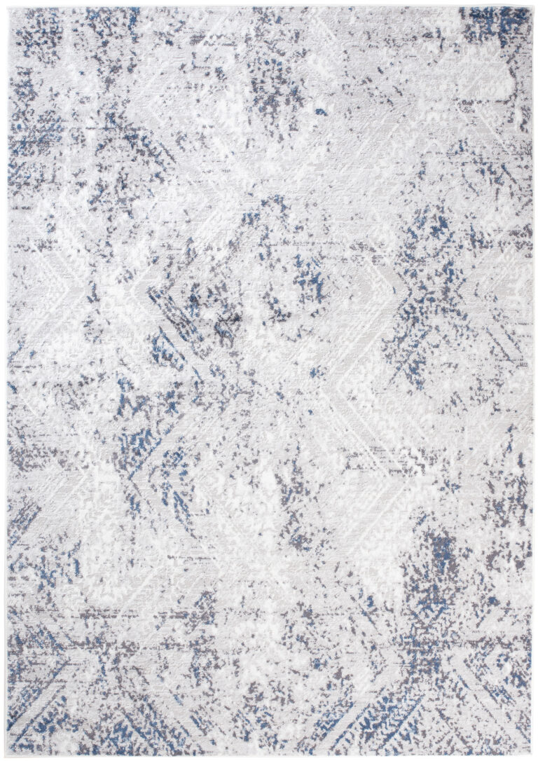 Vloerkleed Sky Blauw Creme Vintage Diamanten