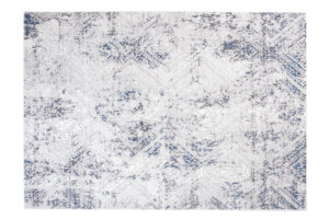 Vloerkleed Sky Blauw Creme Vintage Diamanten
