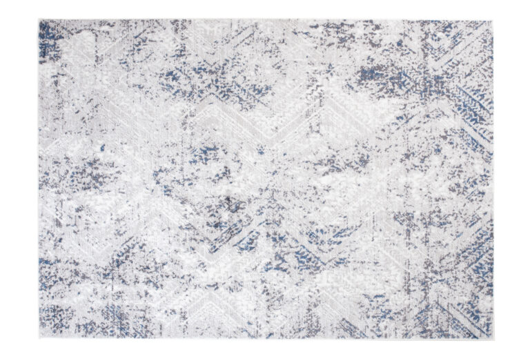 Vloerkleed Sky Blauw Creme Vintage Diamanten