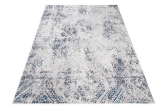 Vloerkleed Sky Blauw Creme Vintage Diamanten