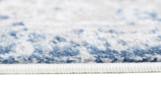 Vloerkleed Sky Blauw Grijs Frame Ornamenten