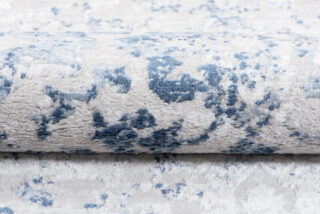 Vloerkleed Sky Blauw Grijs Frame Ornamenten
