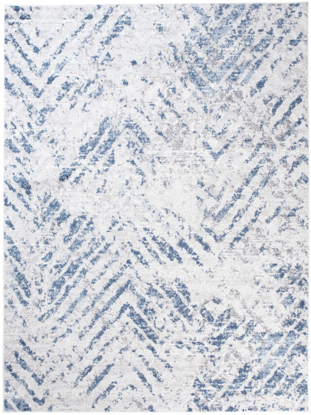 Vloerkleed Sky Blauw Creme Modern Zigzag