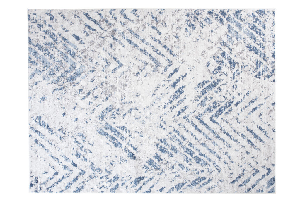 Vloerkleed Sky Blauw Creme Modern Zigzag