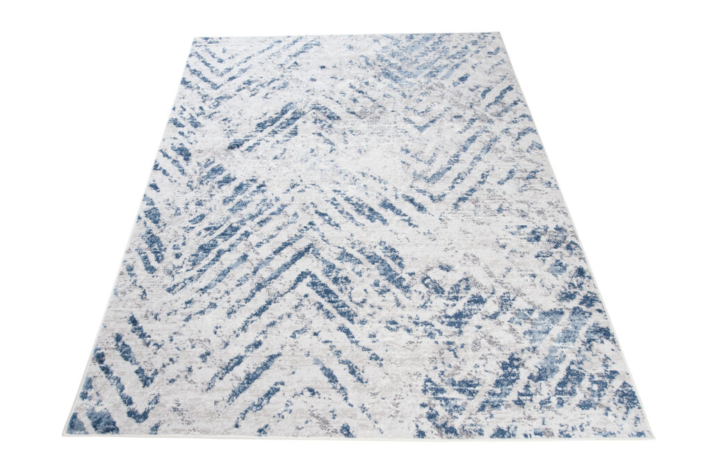 Vloerkleed Sky Blauw Creme Modern Zigzag