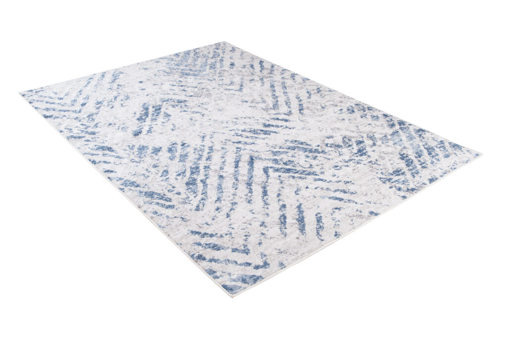 Vloerkleed Sky Blauw Creme Modern Zigzag