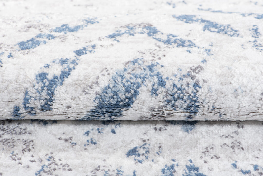 Vloerkleed Sky Blauw Creme Modern Zigzag