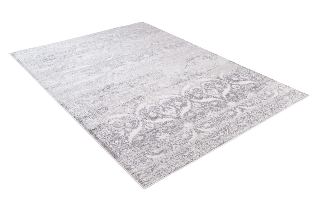 Vloerkleed Sky Grijs Cintage Gebloemd Gewreven