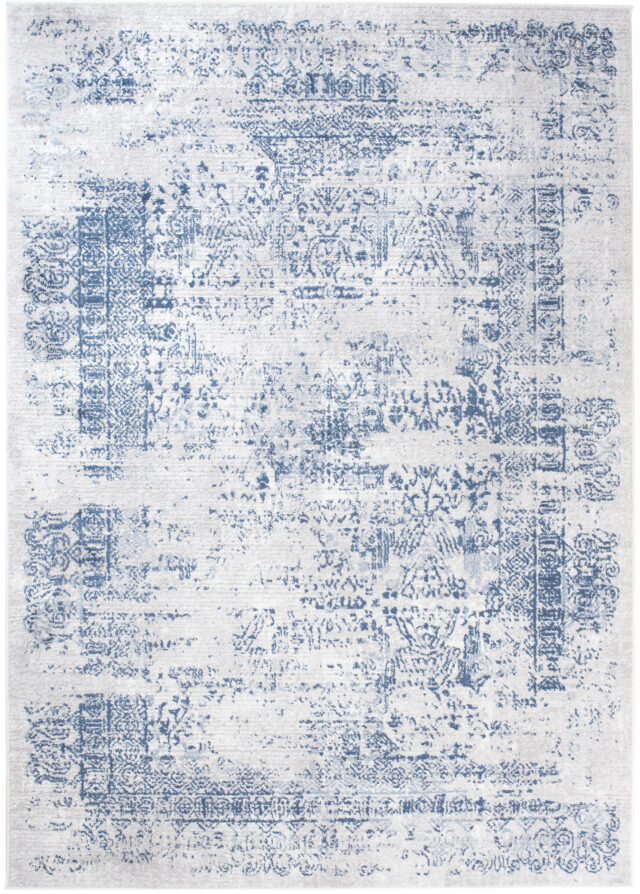 Vloerkleed Sky Blauw Creme Gewreven Vintage