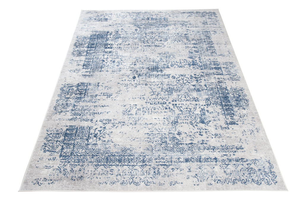 Vloerkleed Sky Blauw Creme Gewreven Vintage