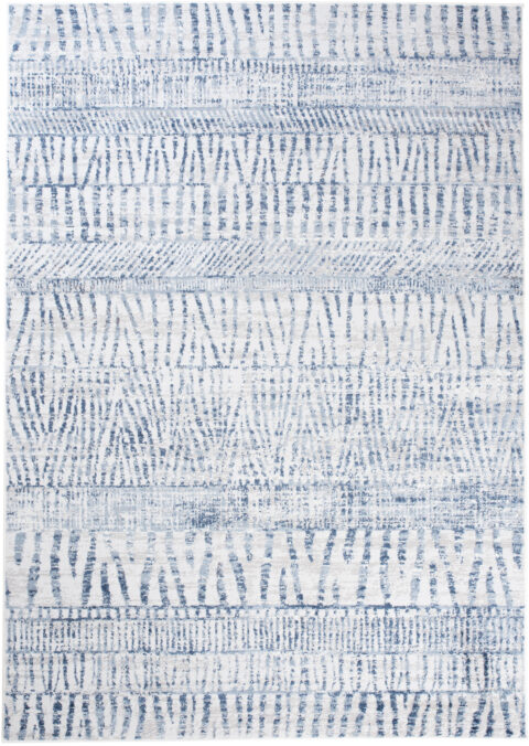 Vloerkleed Sky Blauw Creme Ethno Stroken