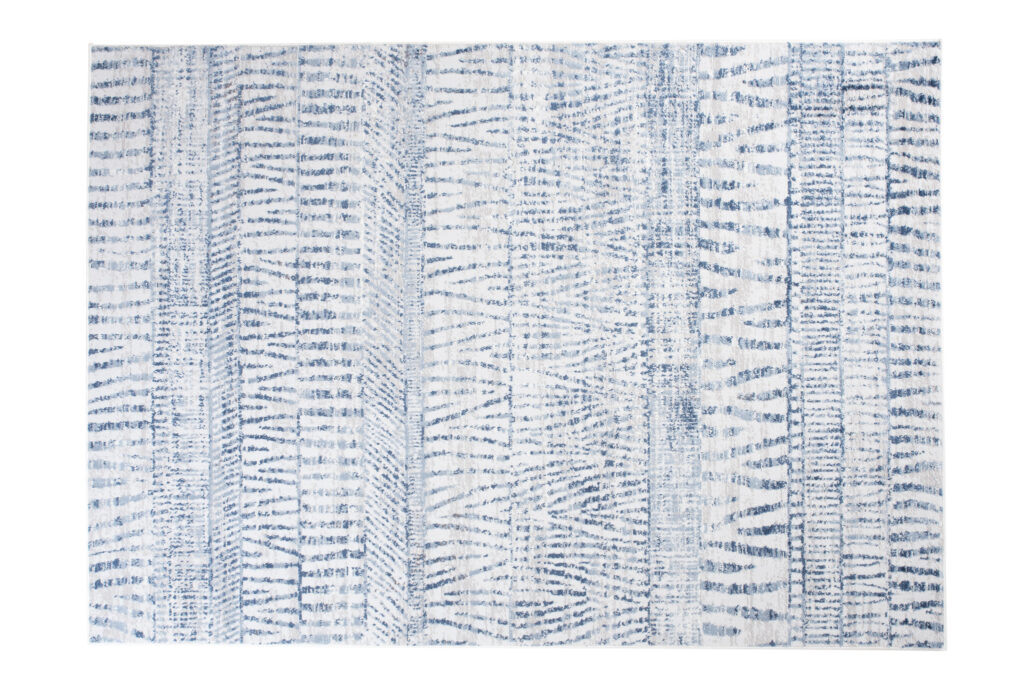 Vloerkleed Sky Blauw Creme Ethno Stroken
