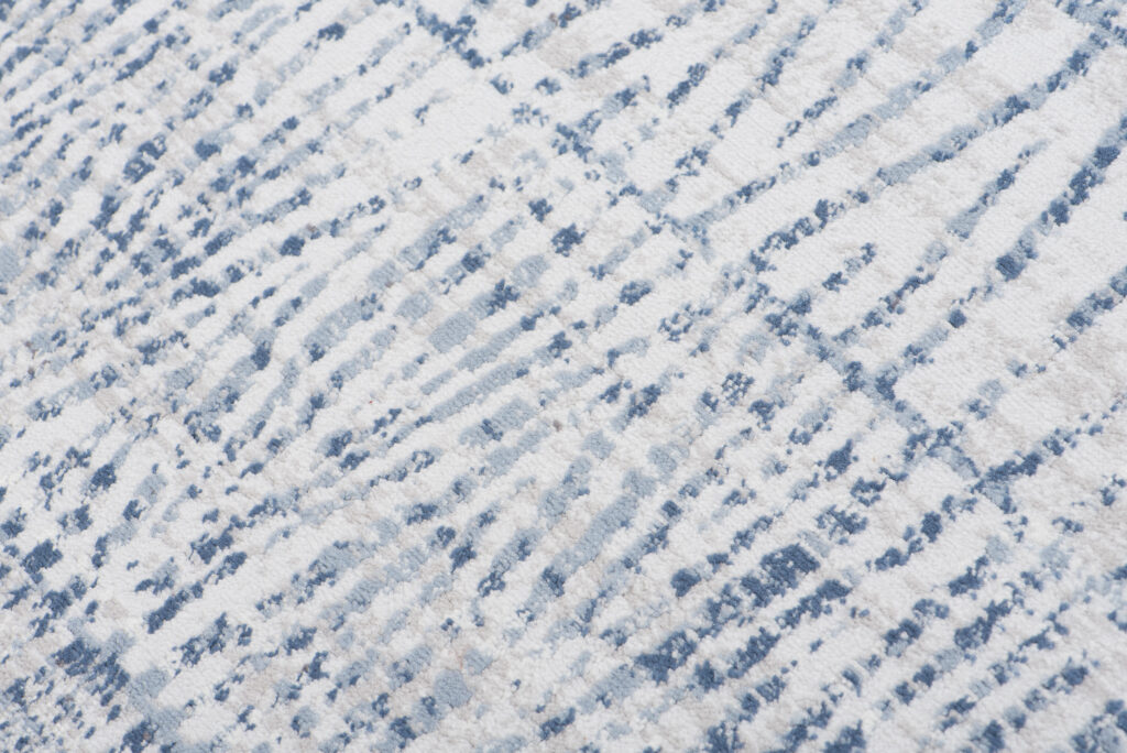 Vloerkleed Sky Blauw Creme Ethno Stroken