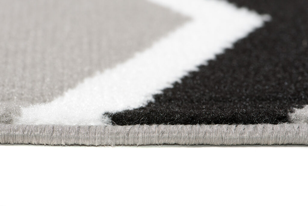 Vloerkleed Luxury Grijs Zwart Geometrisch Geruit