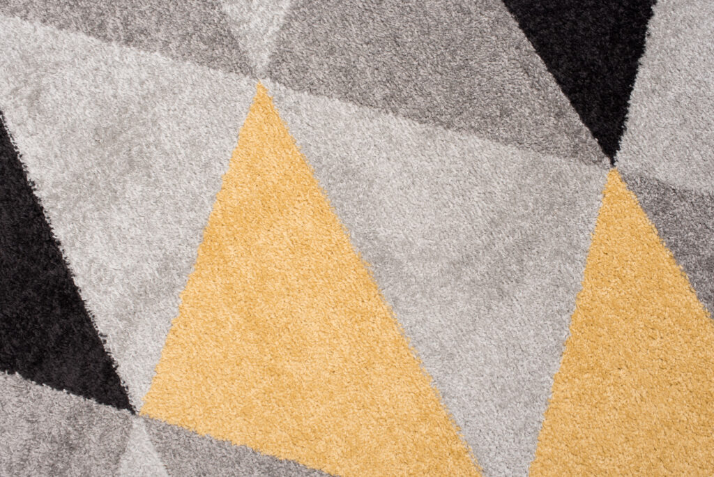 Vloerkleed Lazur Grijs Oranje Geometrisch Driehoeken