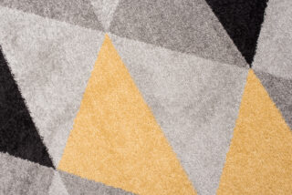 Vloerkleed Lazur Grijs Oranje Geometrisch Driehoeken