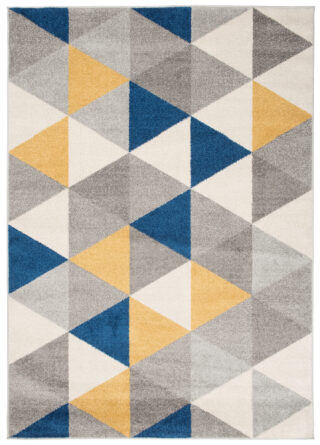 Vloerkleed Lazur Grijs Veelkleurig Geometrisch Driehoeken