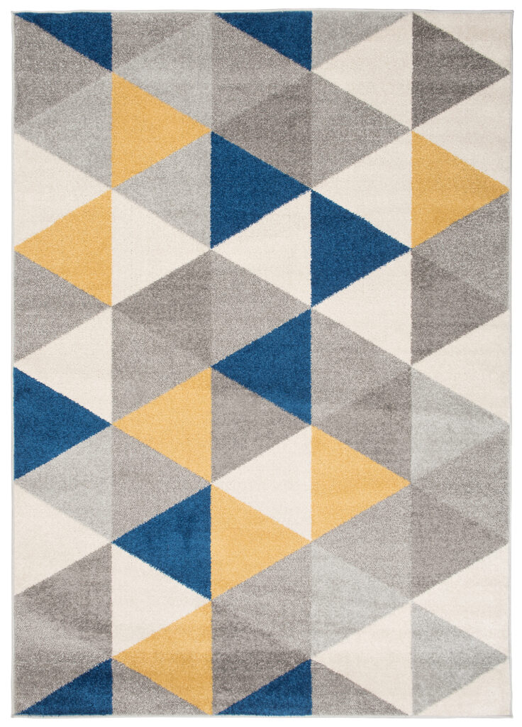 Vloerkleed Lazur Grijs Veelkleurig Geometrisch Driehoeken