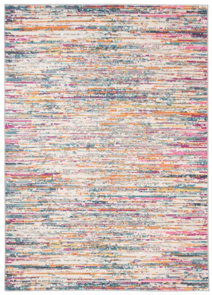 Vloerkleed Lazur Roze Veelkleurig Abstract Lijnen