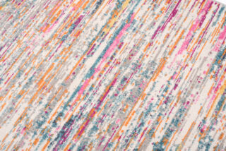Vloerkleed Lazur Roze Veelkleurig Abstract Lijnen