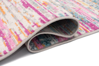 Vloerkleed Lazur Roze Veelkleurig Abstract Lijnen
