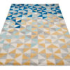 Vloerkleed Lazur Grijs Veelkleurig Geometrisch Kleine Driehoeken