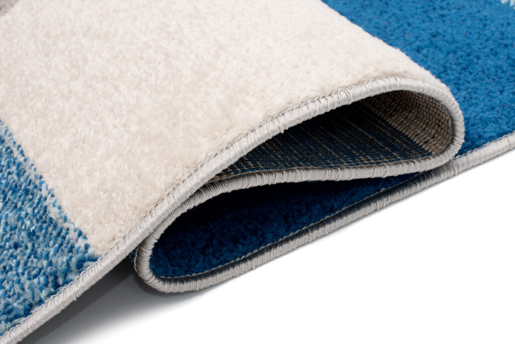 Vloerkleed Lazur Grijs Blauw Geometrisch Vierkanten