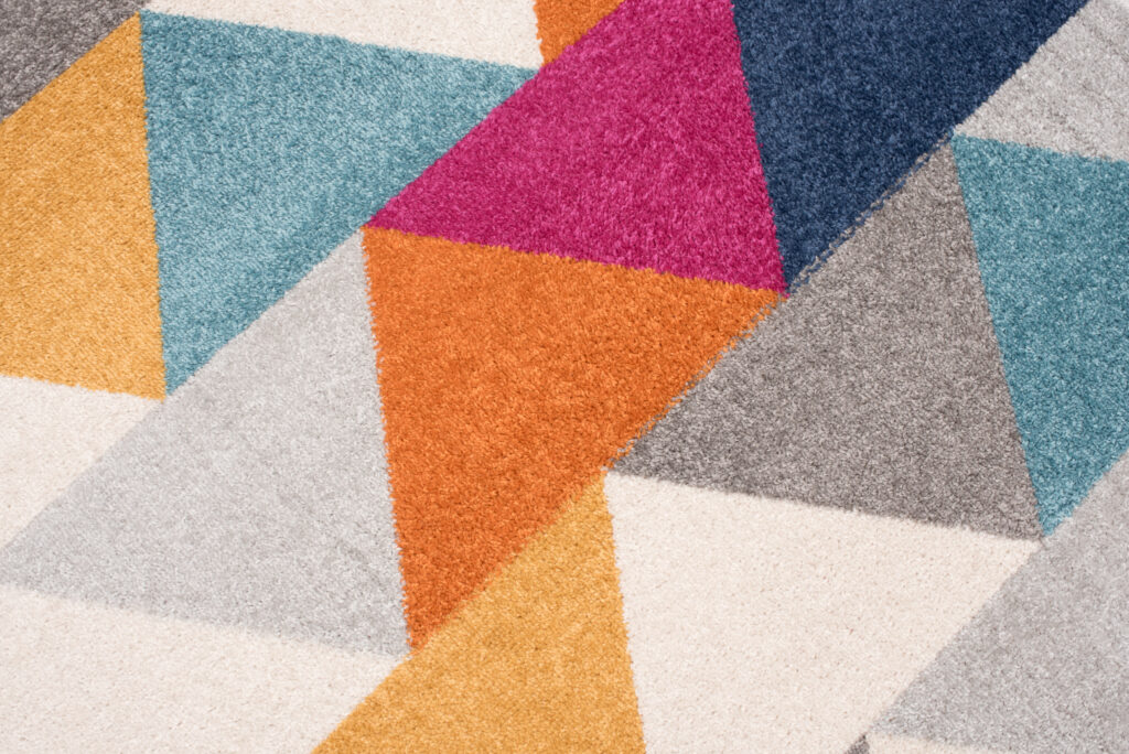 Vloerkleed Lazur Oranje Veelkleurig Geometrisch Driehoeken