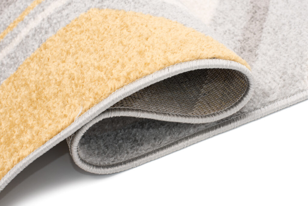 Vloerkleed Lazur Grijs Geel Creme Geometrisch Kubus