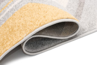 Vloerkleed Lazur Grijs Geel Creme Geometrisch Kubus