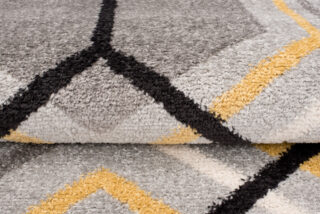 Vloerkleed Lazur Grijs Geel Creme Geometrisch Kubus