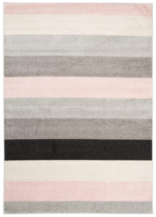 Vloerkleed Lazur Licht Grijs Roze Geometrisch Lijnen