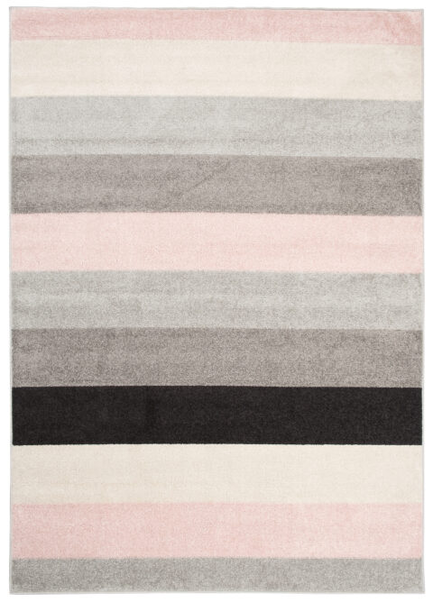 Vloerkleed Lazur Licht Grijs Roze Geometrisch Lijnen