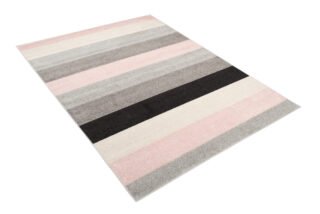 Vloerkleed Lazur Licht Grijs Roze Geometrisch Lijnen