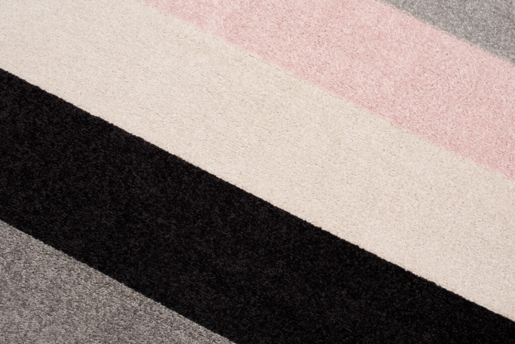 Vloerkleed Lazur Licht Grijs Roze Geometrisch Lijnen