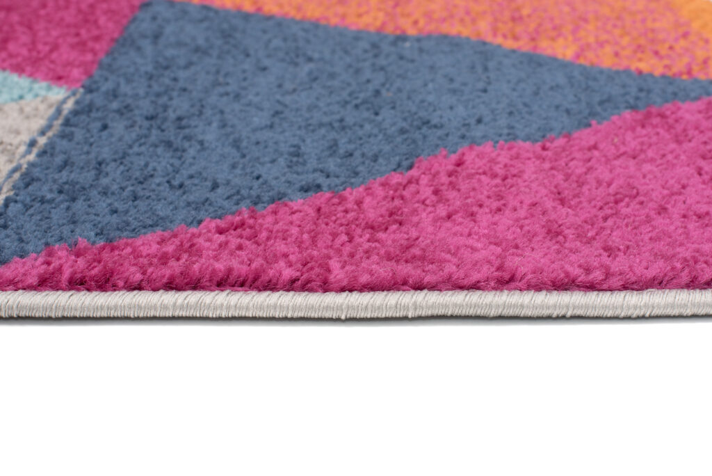Vloerkleed Lazur Roze Veelkleurig Geometrisch Driehoeken