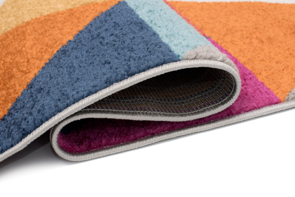 Vloerkleed Lazur Roze Veelkleurig Geometrisch Driehoeken