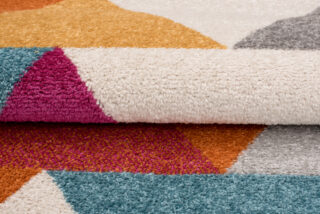 Vloerkleed Lazur Roze Veelkleurig Geometrisch Driehoeken