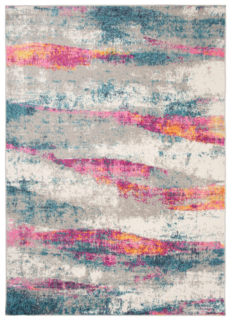 Vloerkleed Lazur Roze Veelkleurig Abstract Gewreven