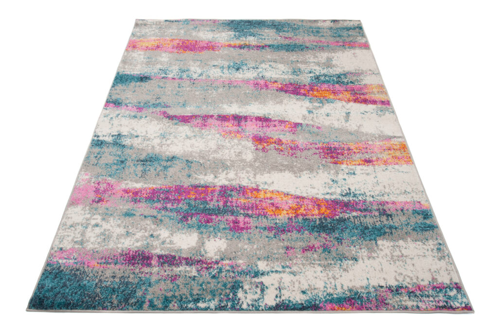Vloerkleed Lazur Roze Veelkleurig Abstract Gewreven