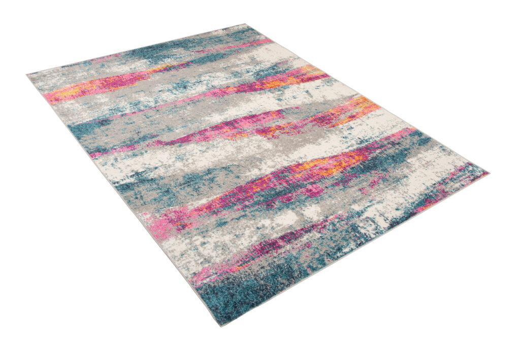 Vloerkleed Lazur Roze Veelkleurig Abstract Gewreven