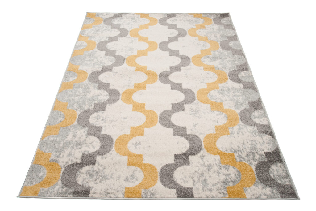 Vloerkleed Lazur Grijs Geel Geometrisch Trellis