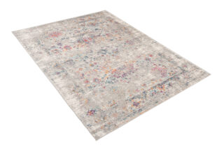 Vloerkleed Lazur Grijs Vintage Gebloemd Frame