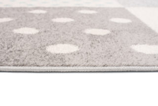 Vloerkleed Lazur Grijs Turquoise Vierkanten Kindertapijt