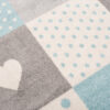 Vloerkleed Lazur Grijs Turquoise Vierkanten Kindertapijt